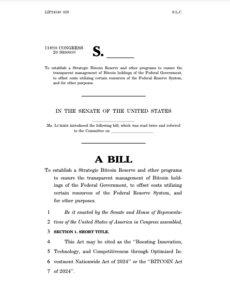 米国上院議員,FRBの金を再評価＆100万ビットコイン購入する法案を提出した意図は？